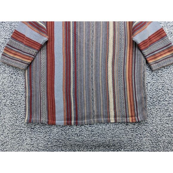 Chaps Bohemian Top Size 1X Hippie Woven Indie Skater Cali Surfer Beach Striped - Picture 4 of 12
